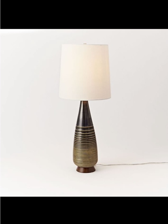 West Elm Mid Century Lamp in White